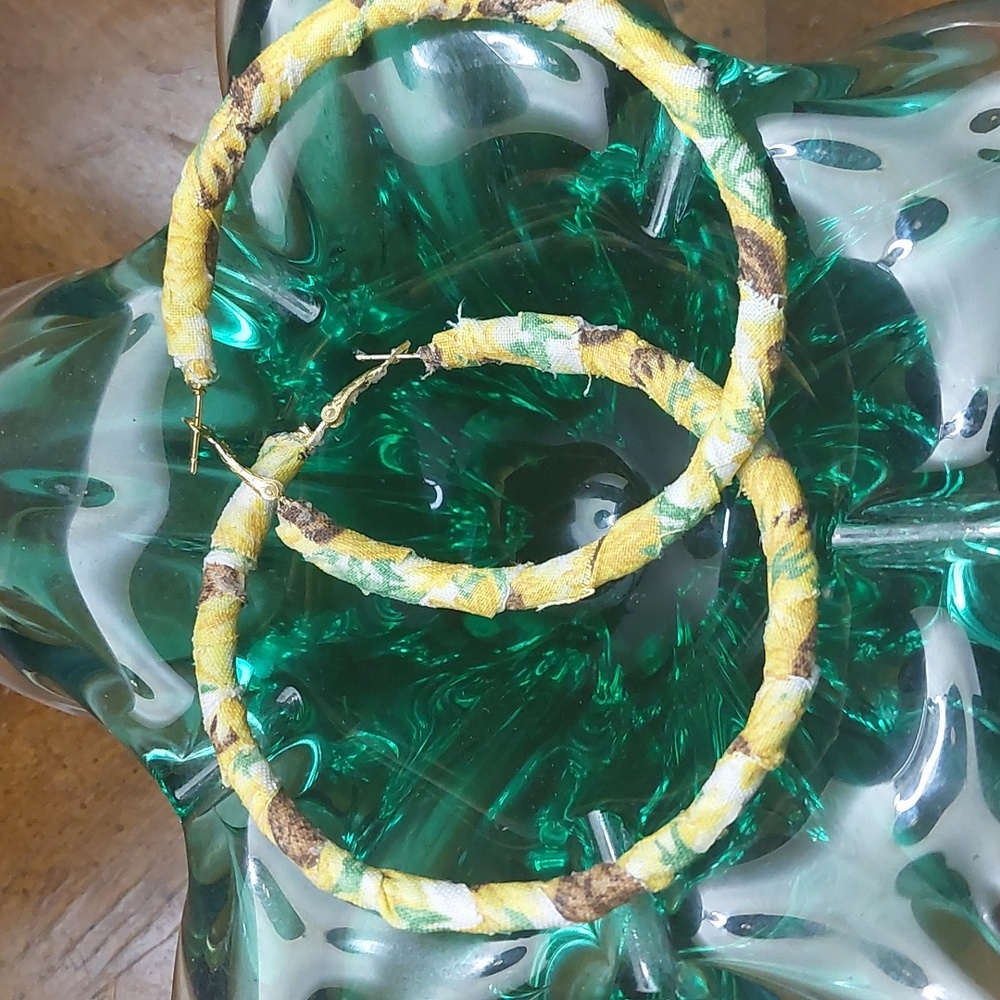 Fabric Handmade earrings!!